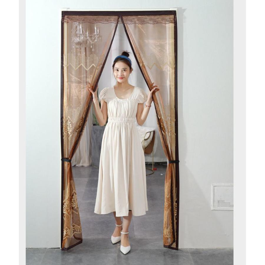 網戸カーテン 玄関カーテン 玄関網戸 インテリア マグネット式 レース シースルー 蚊よけ 虫よけ おしゃれ 上品 換気 通気性 プラスナオ Paypayモール店 通販 Paypayモール