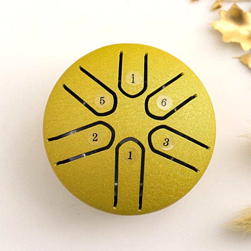 ミニタングドラム スリットドラム スティック付き 3インチ 6音 ドラム