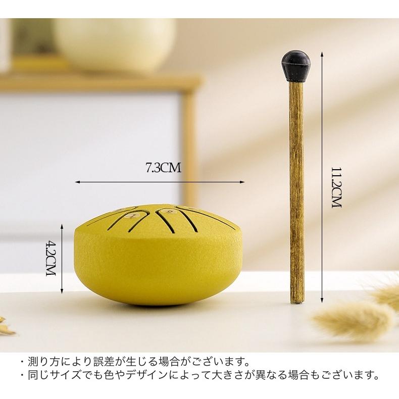 ミニタングドラム スリットドラム スティック付き 3インチ 6音 ドラム