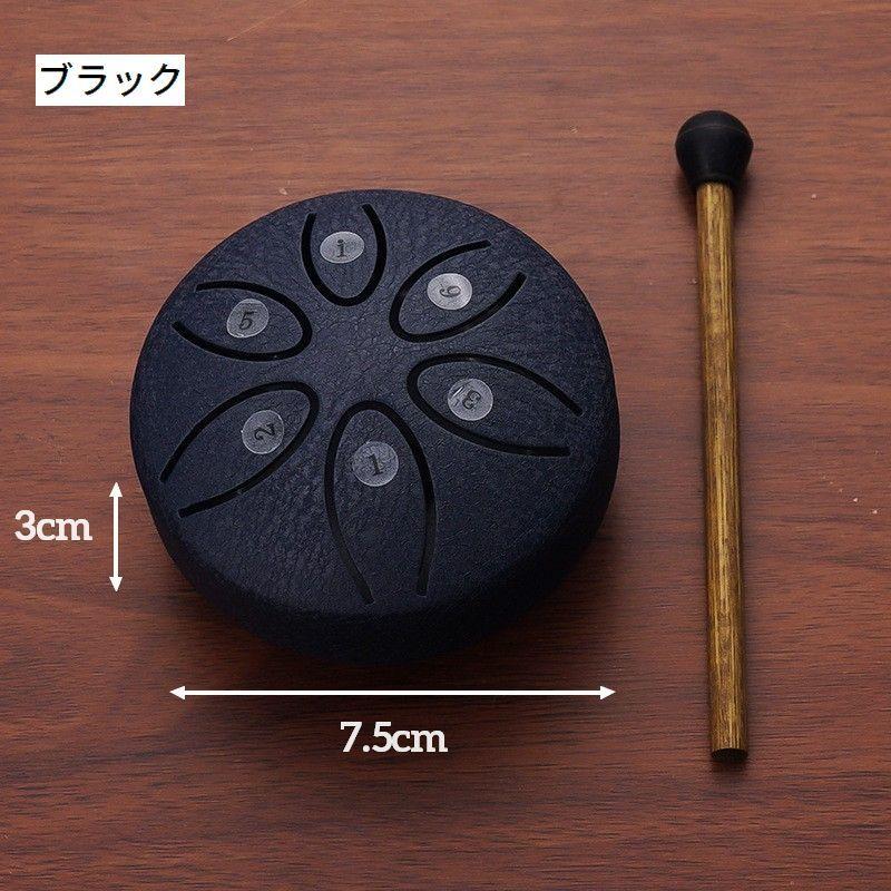 ミニタングドラム スリットドラム スティック付き 3インチ 6音 ドラム