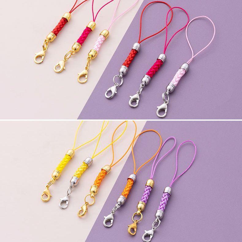 500本【根付紐】ストラップパーツ　根付紐（両紐）　ハンドメイド　DIY 楽天市場】ストラップパーツ根付紐(両紐）10本 グレー