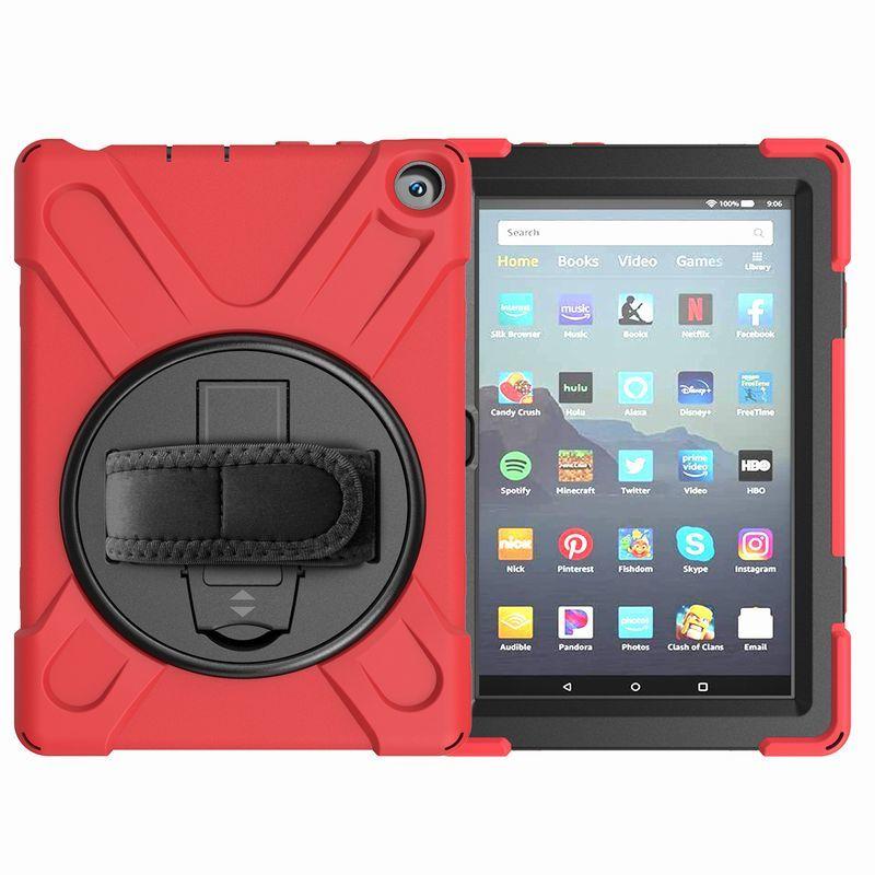 Fire HD8 第7世代　Androidタブレット　赤ケース・付保護フィルム amazon フィルムおまけ！Amazon Fire HD 8 Plus 8インチ ケース Max 11