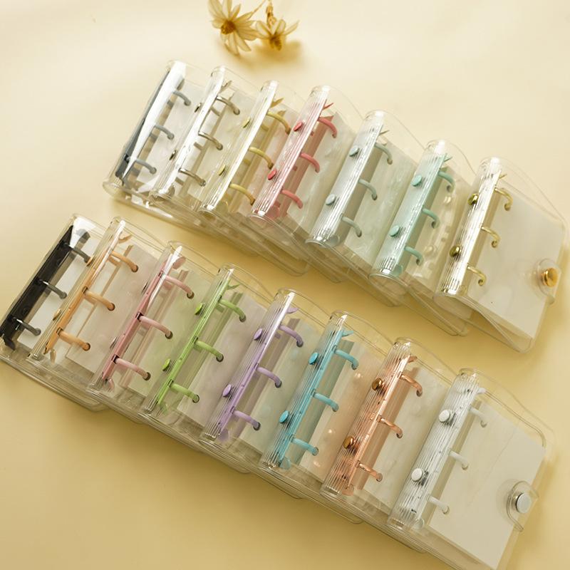 plusnao システム手帳 透明バインダー メモ帳 文房具 ミニ