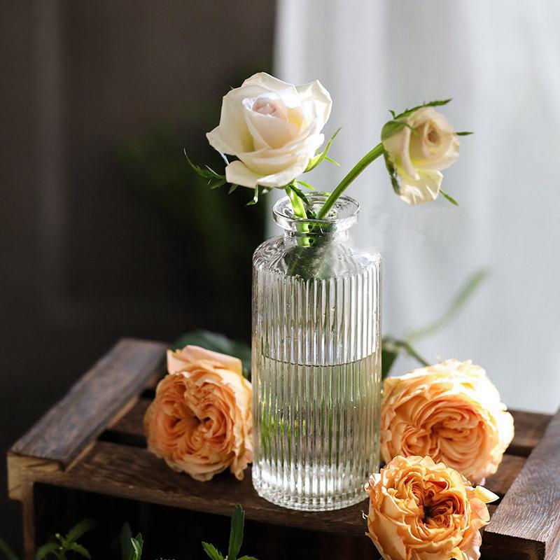 花瓶 花器 フラワーベース ガラス製 置物 クリア シンプル フラワー