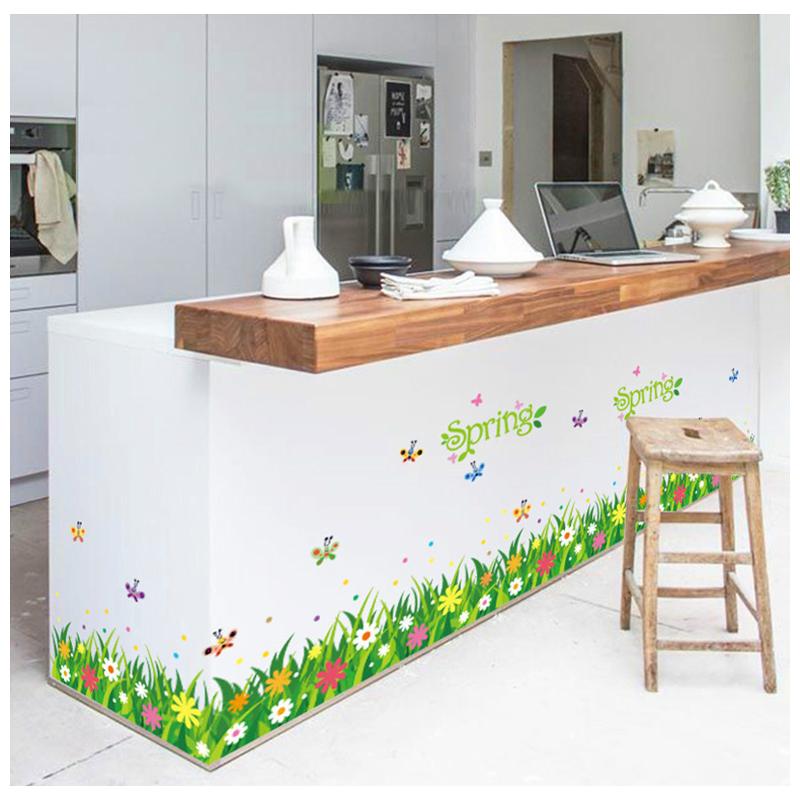 ウォールステッカー ウォールシール 壁シール 壁紙シール 壁面装飾 壁装飾 室内装飾 春 SPRING お花 フラワー お花畑 蝶 ちょうちょ バタフ|plusnao|07