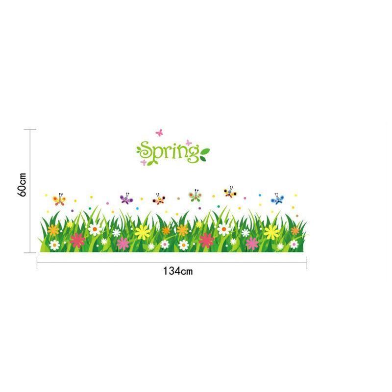 ウォールステッカー ウォールシール 壁シール 壁紙シール 壁面装飾 壁装飾 室内装飾 春 SPRING お花 フラワー お花畑 蝶 ちょうちょ バタフ|plusnao|09