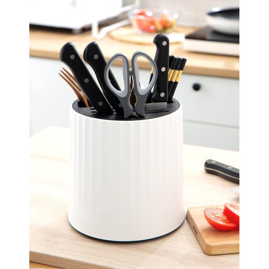 plusnao（プラスナオ） 包丁立て 包丁スタンド 包丁ホルダー 360度回転