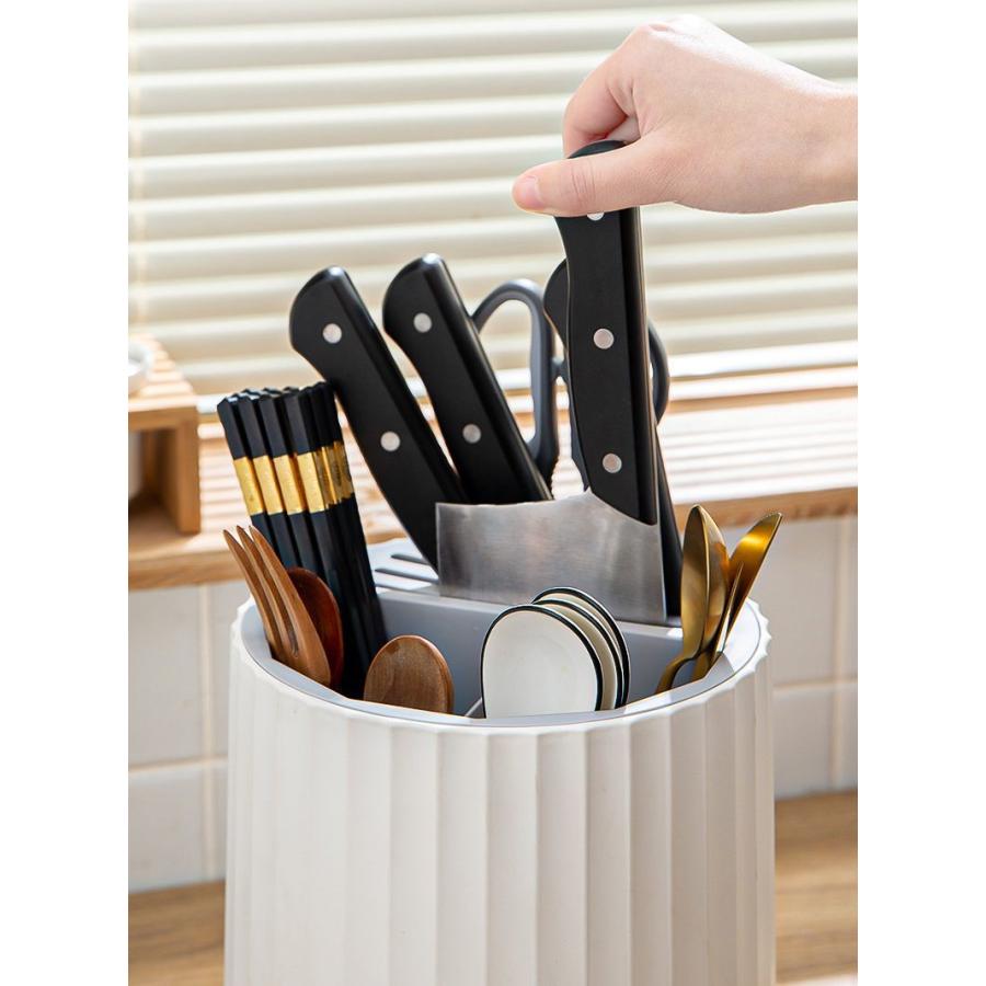 plusnao（プラスナオ） 包丁立て 包丁スタンド 包丁ホルダー 360度回転