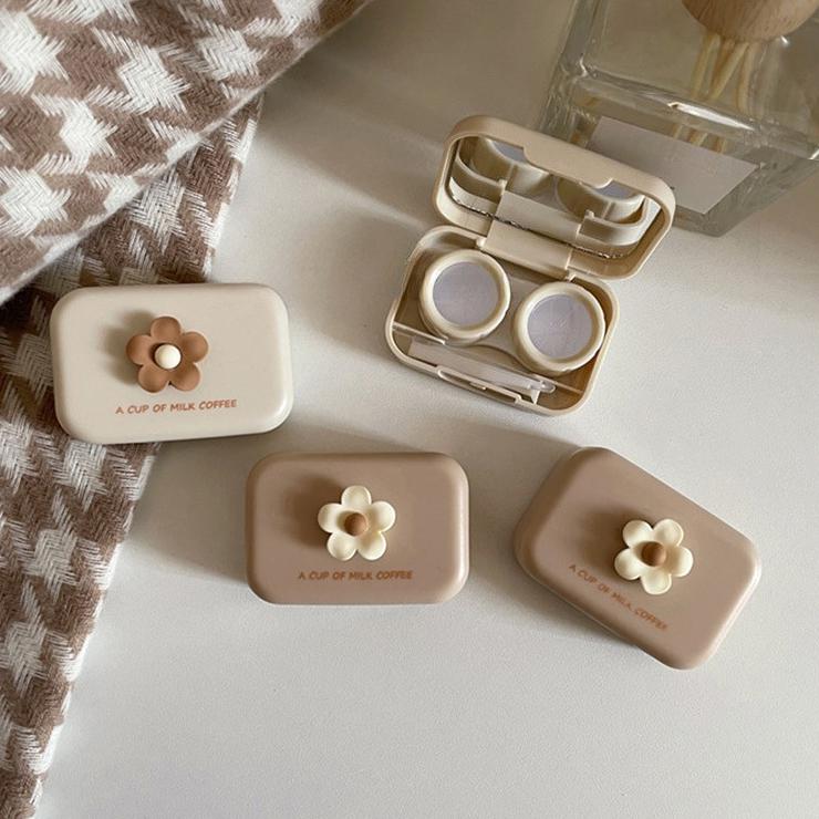 コンタクトレンズケース カラコンケース ソフトレンズ用 鏡 ミラー