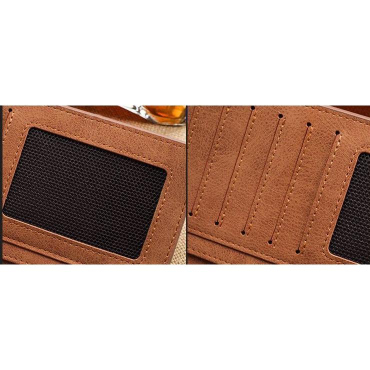 plusnao 長財布 二つ折り メンズ 折りたたみ財布 紳士 男性