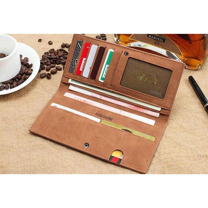 plusnao 長財布 二つ折り メンズ 折りたたみ財布 紳士 男性