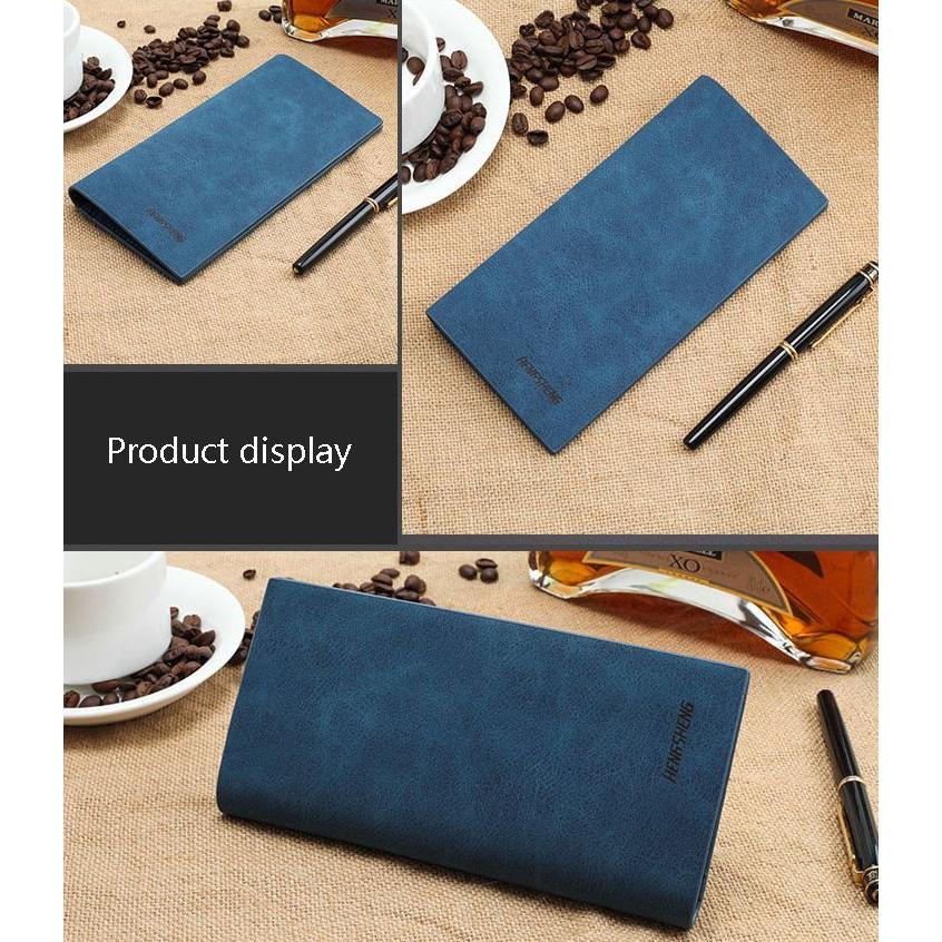 【週末限定セール中！】 黒いレザー長財布 スナップボタン付き GOODS