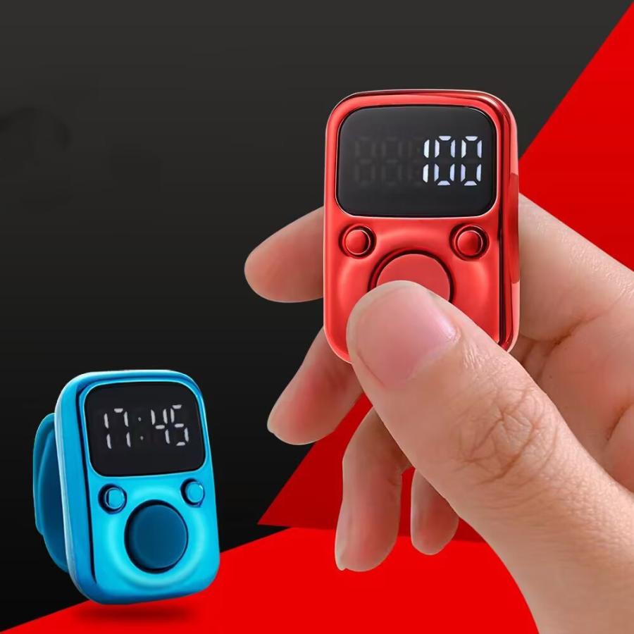 デジタルカウンター 数取り器 指用 リング型 計数機 測定器 カウント 時計 USB充電式 数量カウント 交通量調査 編み物 編み目 リチウム ミニ