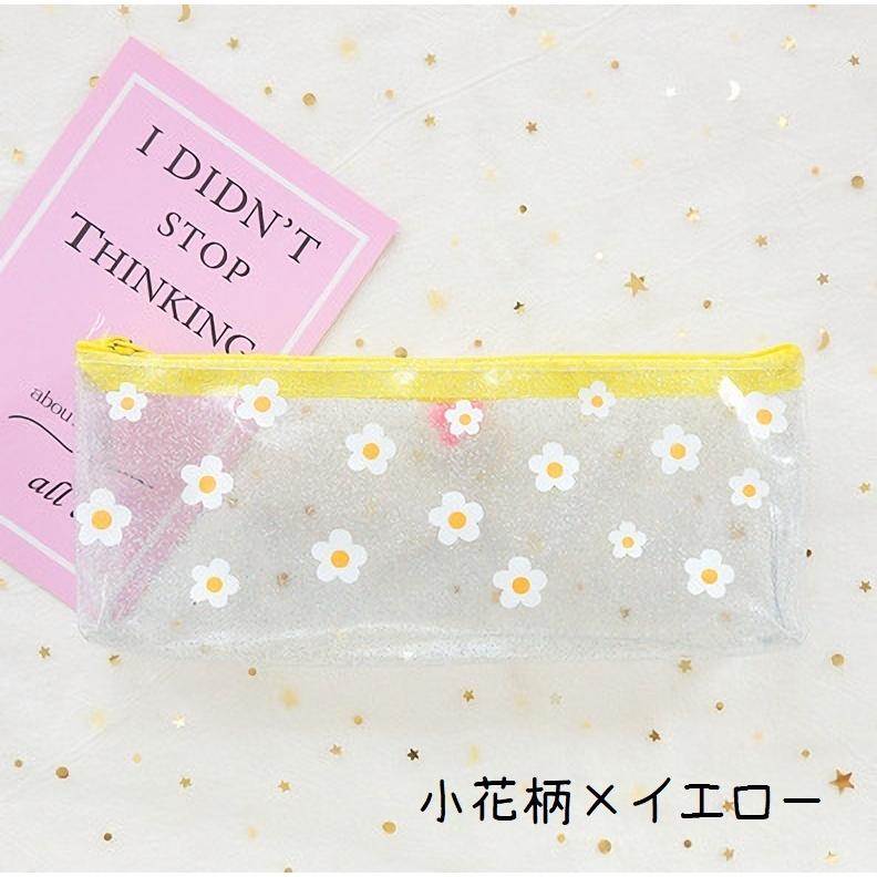バカラ　ペンケース　小物入れ ペンケース 筆箱 クリアペンケース 小物入れ 透明 花柄 かわいい