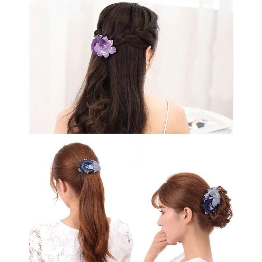 バレッタ ヘアアクセサリー レディース キッズ 女の子 花 フラワー