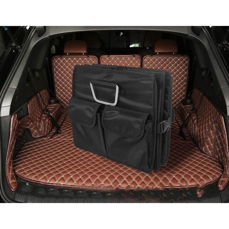 収納ボックス 折り畳み可能 66l カーアクセサ カー用品 トランク収納 フタ付き ポケット 仕切り 反射材付き 大容量 持ち手付き 車内収納 車用品 即納 大容量