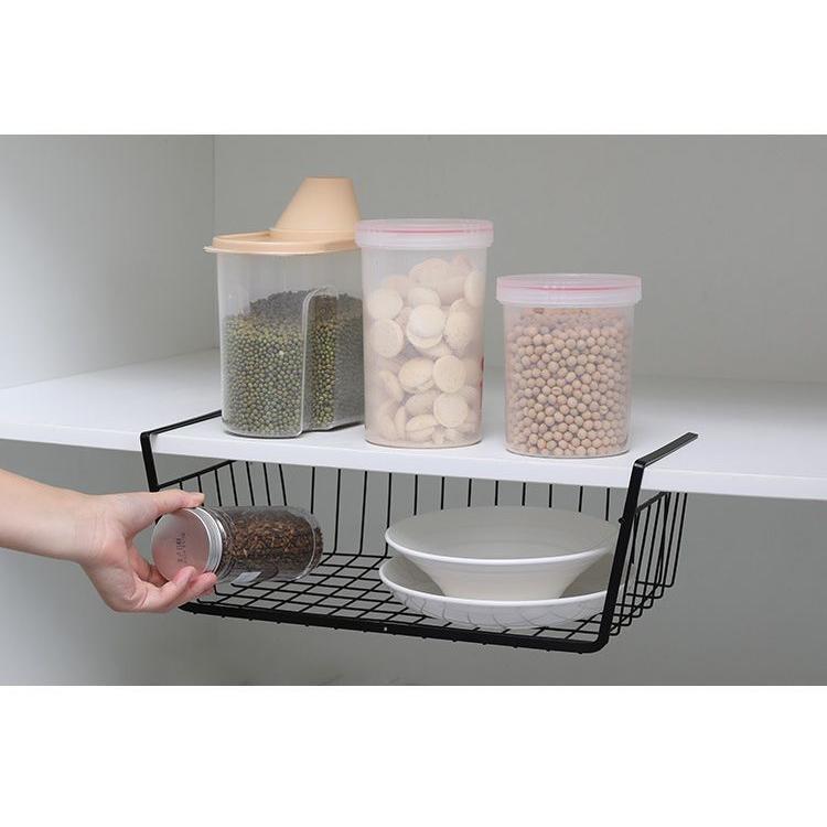 plusnao 戸棚下収納ラック 吊り戸棚 ハンギングバスケット 吊り