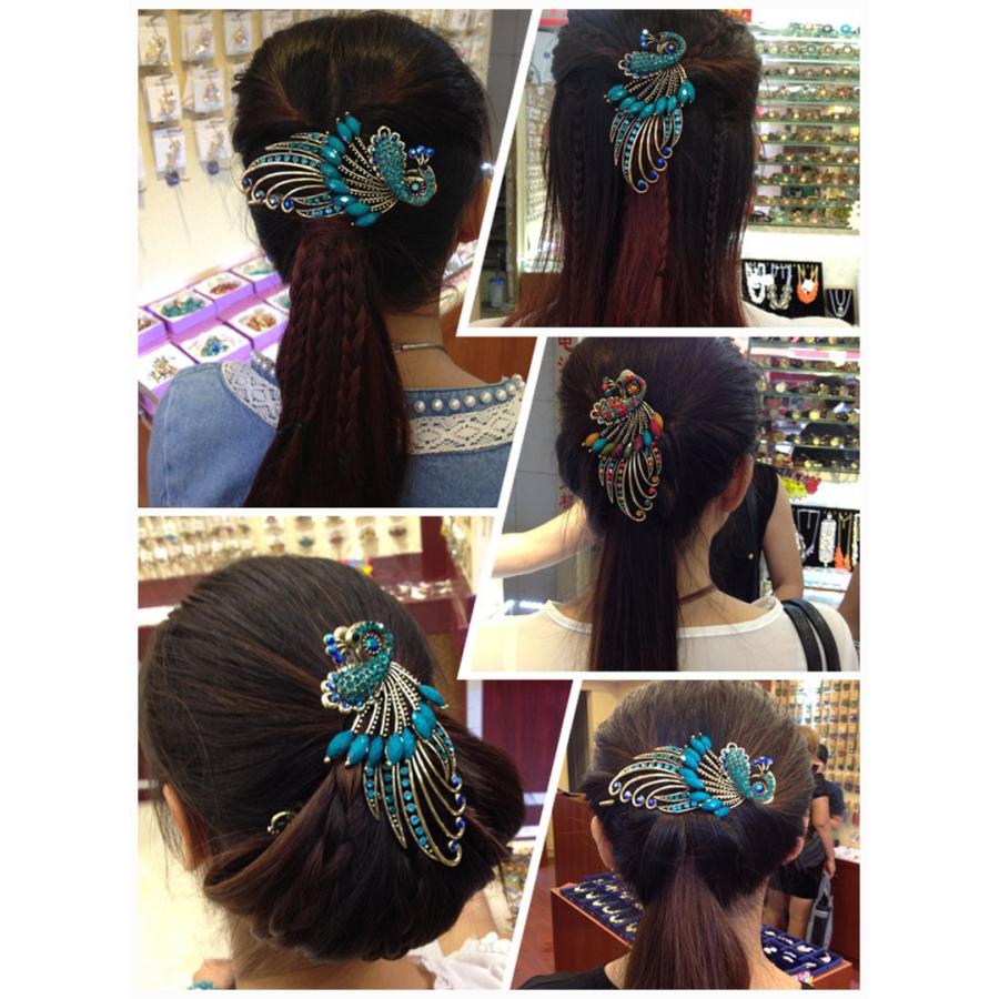 コンコルド コンコルドクリップ ヘアクリップ 髪留め 髪飾り ヘアアクセサリー クジャク ピーコック鳥 綺麗 可愛い 光る 輝く シャイニー パーティ プラスナオ Paypayモール店 通販 Paypayモール