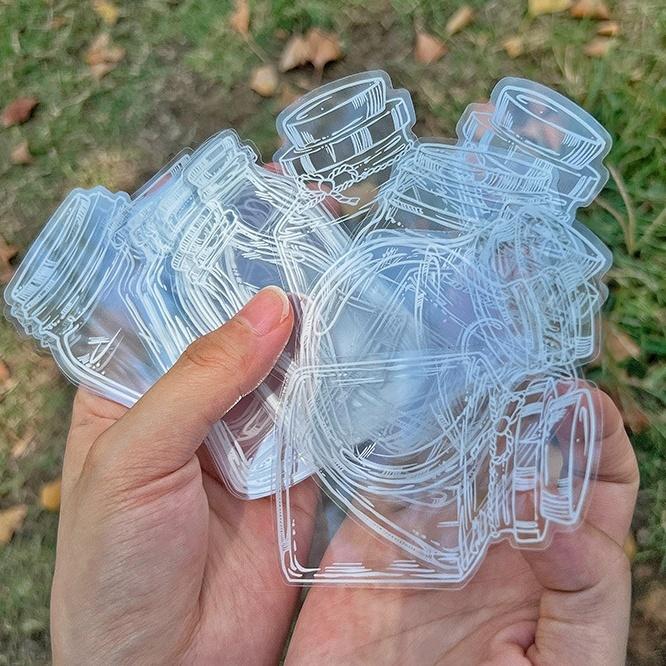 plusnao（プラスナオ） フレークシール ステッカー 30枚セット 瓶 ビン