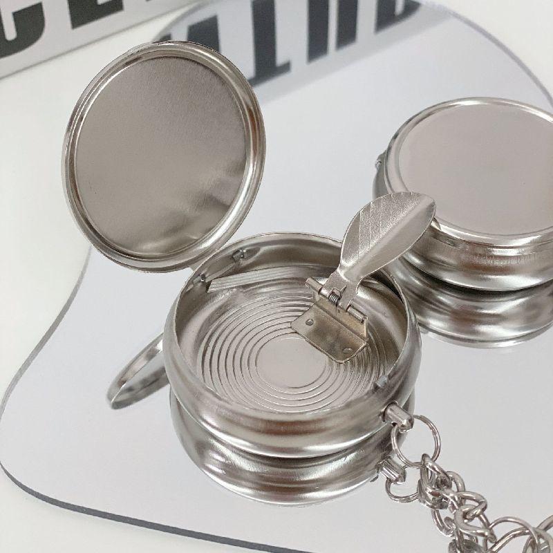 新品✨️置物 灰皿 タバコ 喫煙アクセサリー 玄関 インテリア 小物 ギフト 携帯灰皿 タバコ置き 喫煙グッズ ワンタッチ開閉 コンパクト