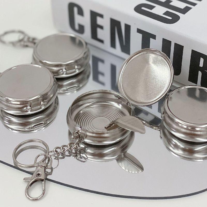 新品✨️置物 灰皿 タバコ 喫煙アクセサリー 玄関 インテリア 小物 ギフト 携帯灰皿 タバコ置き 喫煙グッズ ワンタッチ開閉 コンパクト