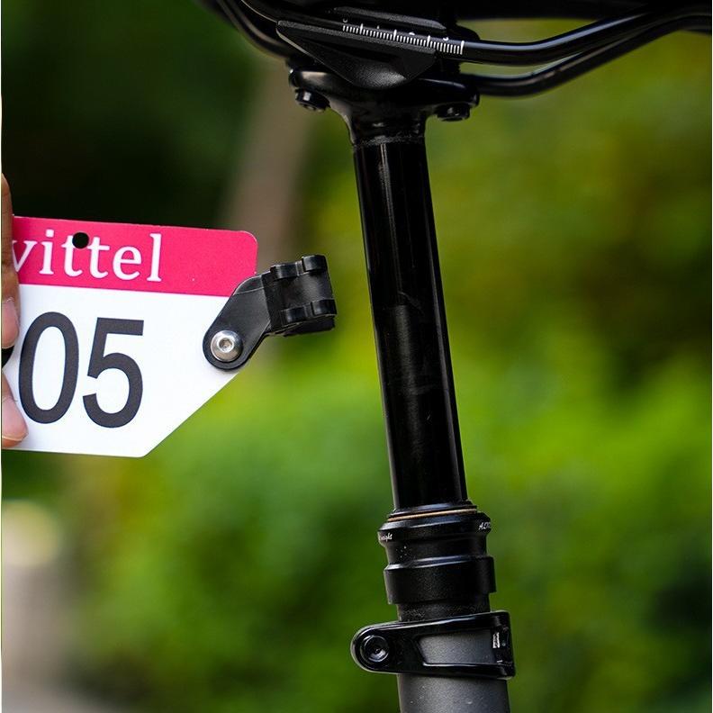 自転車用 ゼッケンプレート ブラケット 取り付け 台座 レースナンバー