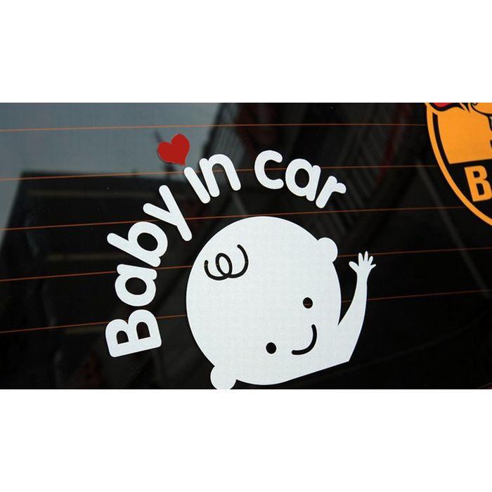 車用ステッカー ステッカー デカール カーステッカー 車用シール シール Baby in car ベビーインカー 赤ちゃん ベビー 英字 カー用品 車｜plusnao｜02