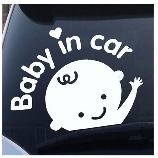 車用ステッカー ステッカー デカール カーステッカー 車用シール シール Baby in car ベビーインカー 赤ちゃん ベビー 英字 カー用品 車｜plusnao｜05