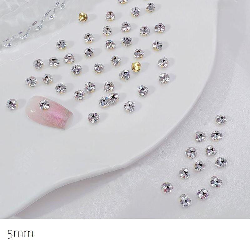 ネイルパーツ ラインストーン 10個セット 選べるサイズ 3mm 4mm 5mm