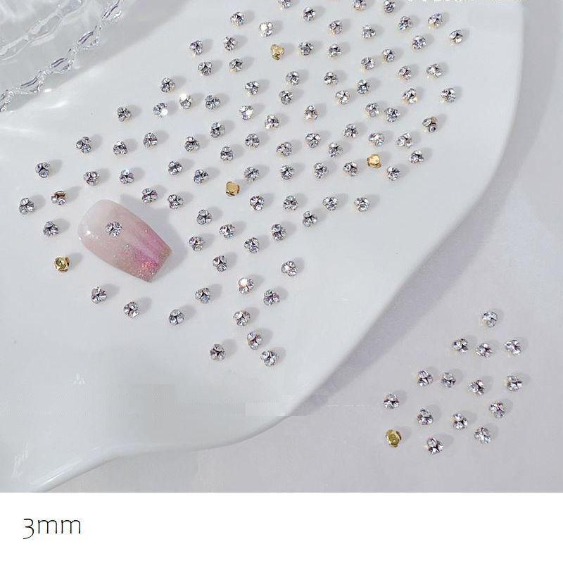 ネイルパーツ ラインストーン 10個セット 選べるサイズ 3mm 4mm 5mm