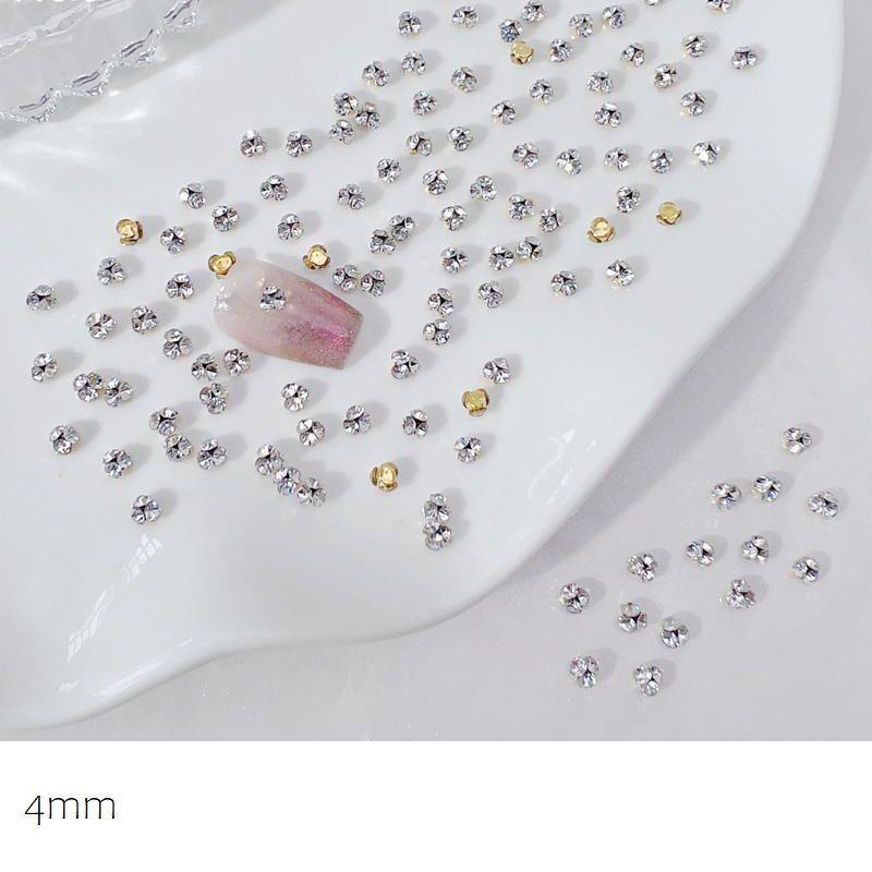 ネイルパーツ ラインストーン 10個セット 選べるサイズ 3mm 4mm 5mm