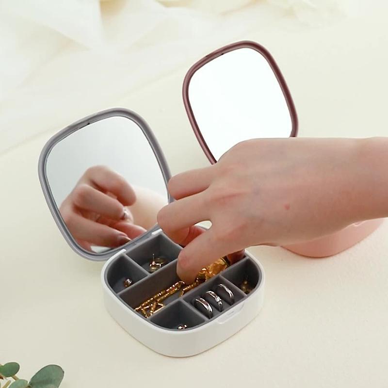 plusnao（プラスナオ） アクセサリーケース 携帯用 鏡付き ミラー付き