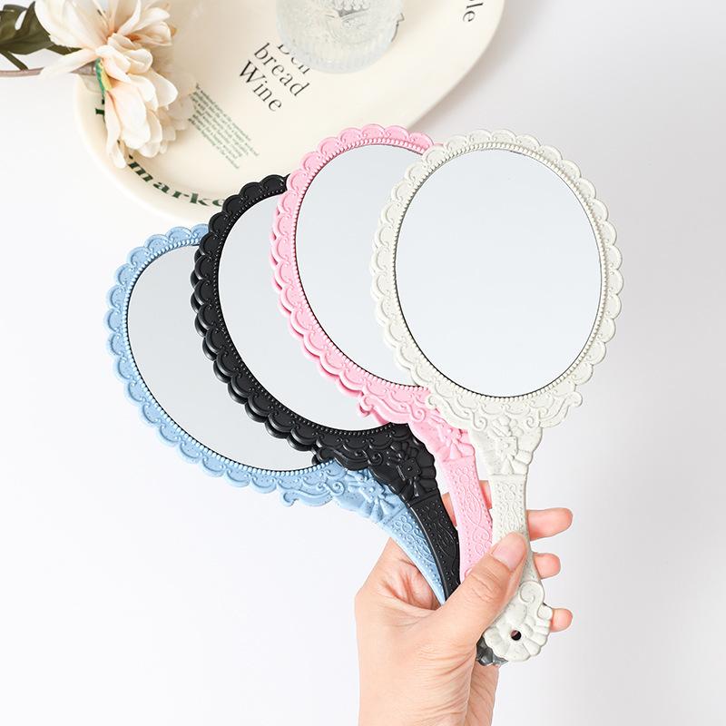 ハンドミラー 手鏡 レディース 女性 楕円形 オーバル型 かわいい