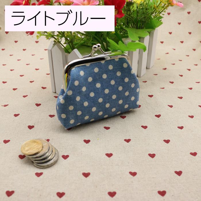 がま口　ポーチ　ミニ財布　ケース　小銭入れ　小物入れ　ネイビー コインケース お財布 がま口 小銭入れ 小物入れ マルチポーチ