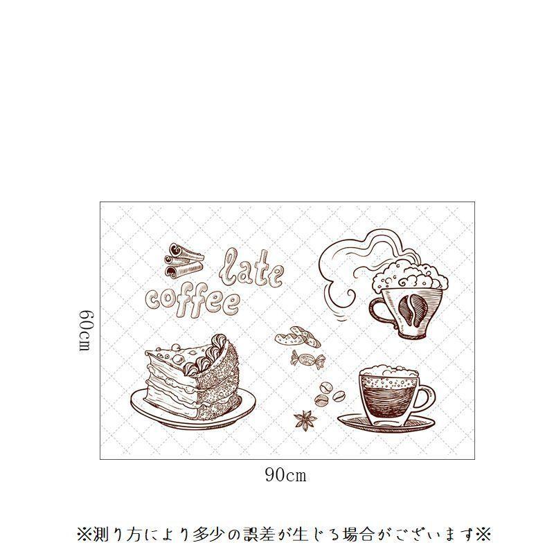 ウォールステッカー 油はね防止 壁紙シール 手書き風 レトロ セピア調 セピア色 カフェ風 シール式 壁紙ステッカー ウォールシール 壁装飾 デコレー Zak プラスナオyahoo 店 通販 Yahoo ショッピング