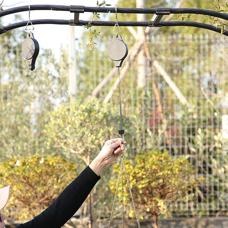 ハンギングポットの吊り下げをセリアのチェーンフックに交換してみた ミドリノテ プラスチック温室フックハンギングクリップハンギングフック植物花ハンガー Foirephoto Bievre Com