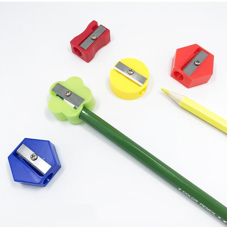 鉛筆削り 4個セット えんぴつ削り 手動 文房具 ステーショナリー ミニ 小型 持ち運び 子供 こども 学校 コンパクト | plusnao | 05