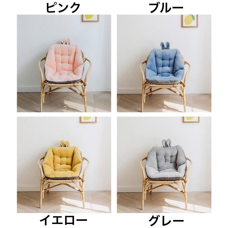ララのお母さん　背当て付き椅子シートクッション　6枚セット plusnao（プラスナオ） チェアクッション 椅子用クッション シート