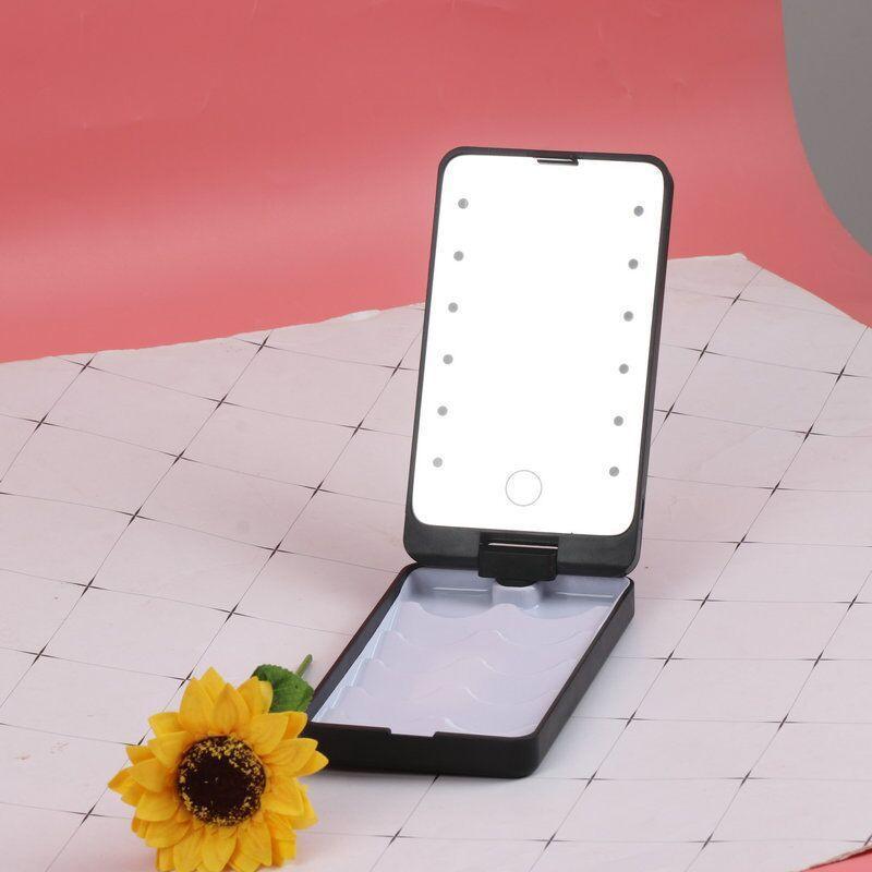 LED化粧ミラーとメイクブラシセット 試してみた】ラミラLEDミラー メイクブラシセット フランフラン