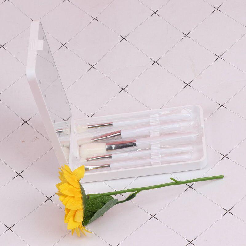 LED化粧ミラーとメイクブラシセット LEDミラー コンパクトミラー メイクブラシセット ライト付き