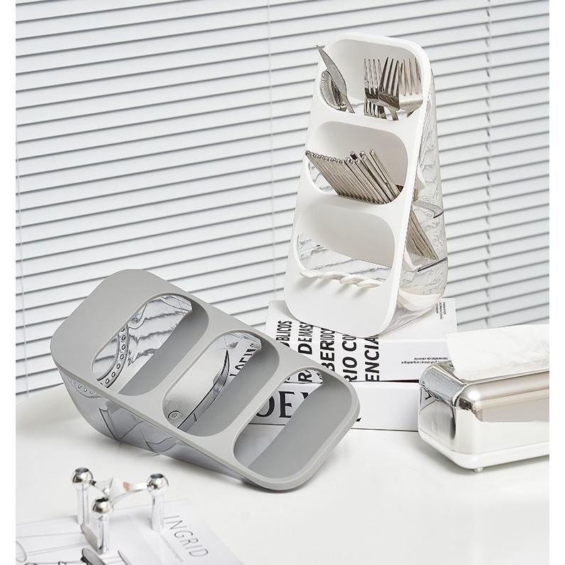 plusnao（プラスナオ） カトラリースタンド 箸立て 3段 カトラリー収納