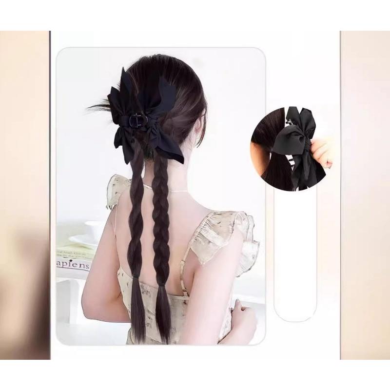 エクステ 三つ編み エクステンション ヘアクリップ レディース つけ毛