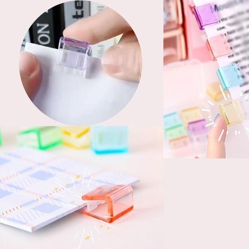 plusnao クリップ 20個セット 文房具 クリアカラー 書類クリップ