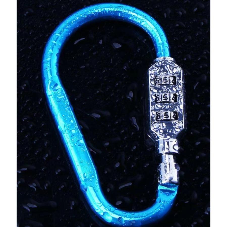 ロック付きカラビナ 暗証番号付きカラビナ カラビナ 防水 ダイヤル式