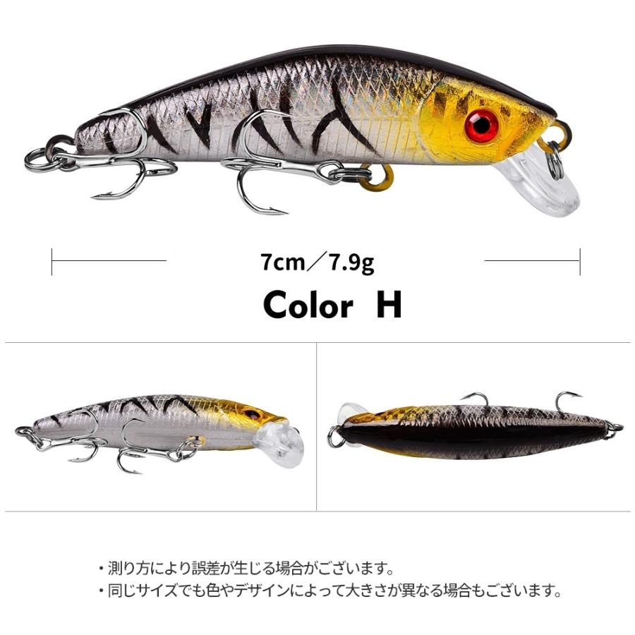 ハードルアー ミノープラグ リップ 小魚デザイン フィッシングルアー