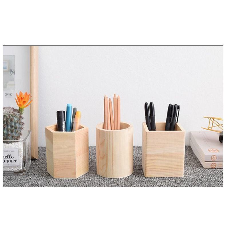 ペン立て ペンスタンド ペンホルダー 文具 ステーショナリー 木製 木目
