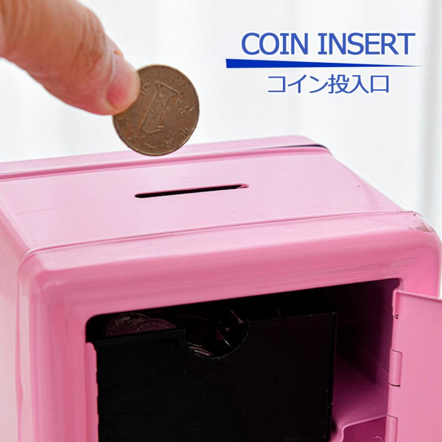 貯金箱 金庫型 鍵付き ダイヤルロック インテリア 小物入れ かわいい