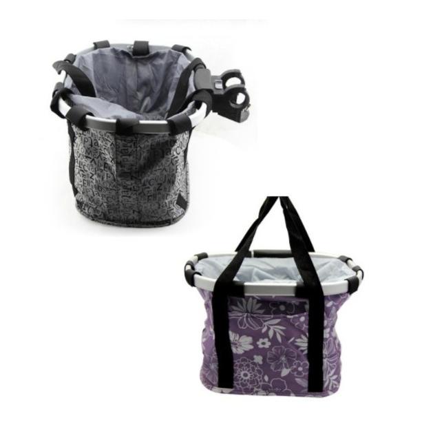 未使用　当時物　GREY　折りたためるバスケット 折り畳み式・自転車用カゴ 未使用 当時物 GREY 折りたためるバスケット 折り畳み式・自転車