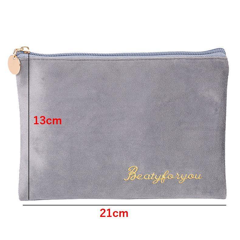 化粧ポーチ コスメポーチ ベロア調 レディース ファスナー 小物入れ