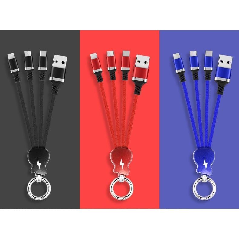 スマホ充電ケーブル 3in1 USBケーブル MicroUSB Lighitning Type-c 充電 ライトニングケーブル LED ランプ 持ち歩|plusnao|09